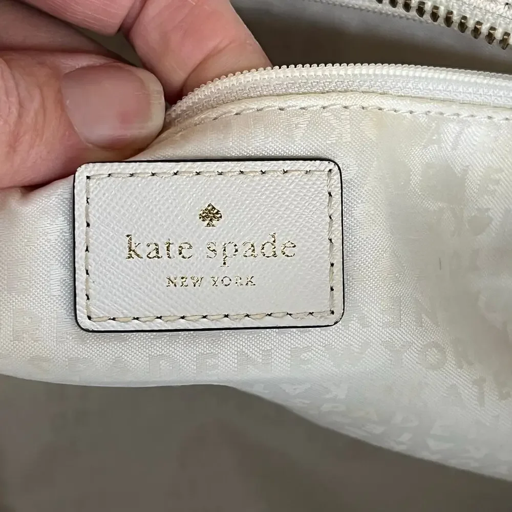 Kate Spade Laurel Way Medium Dally Tote Bag Saffiano Leather Cream Colorblock